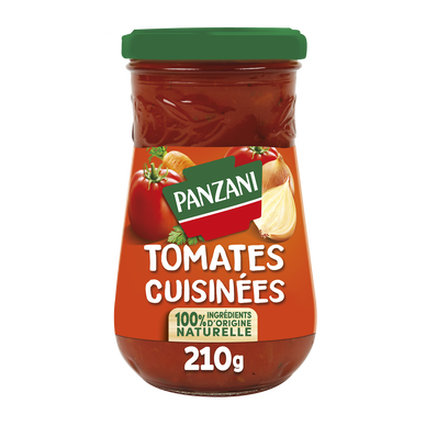 Sauce Tomates Cuisinées 100% ingrédients d'origine naturelle PANZANI -210g