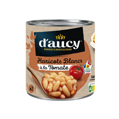 Haricots blancs à la tomate Cultivé en France D'AUCY - 250g