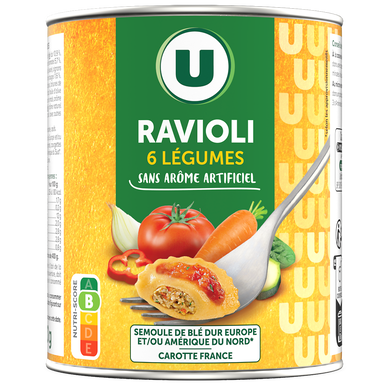 Ravioli aux légumes U 800g