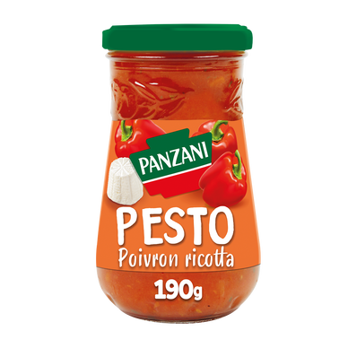 Sauce Pesto poivron ricotta et tomate d'Italie PANZANI - 190g