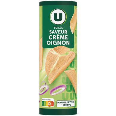 Tuiles goût crème et oignon  boîte  de 170g