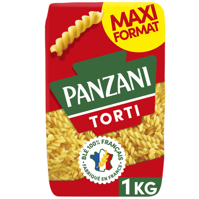 Pâtes TORTI blé Français PANZANI - 1kg