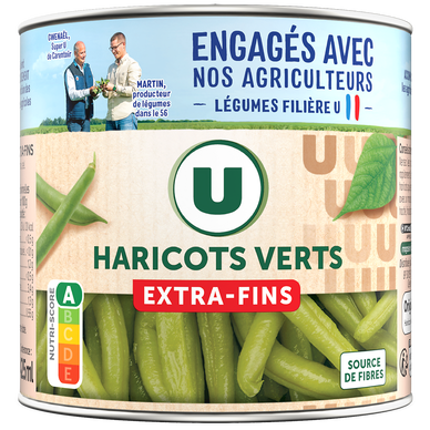 Haricots verts extra-fins  - Boîte de 220g net égoutté
