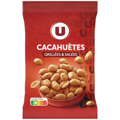 Cacahuètes grillées et salées U étui 250g