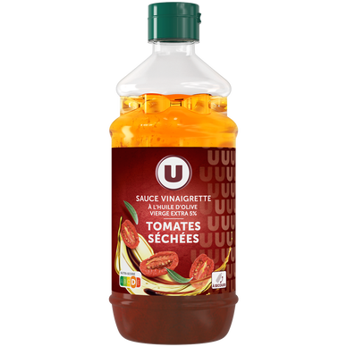 Sauce vinaigrette à l'huile d'olive 10% et aux tomates séchées  shakerde 550ml