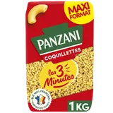 Pâtes COQUILLETTES Cuisson Rapide 3 Minutes blé Français PANZANI - 1kg