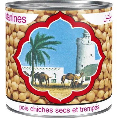 Pois chiches Sultanines - Boîte 265g Net egoutté