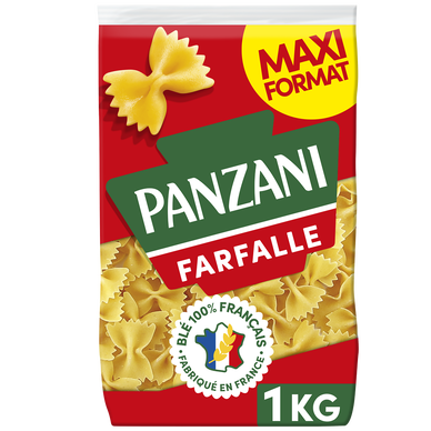 Pâtes FARFALLE blé Français PANZANI - 1kg