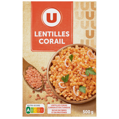 Lentilles corail, U étui 500g
