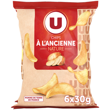 Chips à l'ancienne nature  6 sachets de 30g