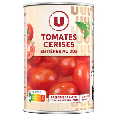 Tomates cerises entières au jus U Boîte de 240g