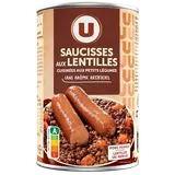 Saucisses aux lentilles  boite de 420g
