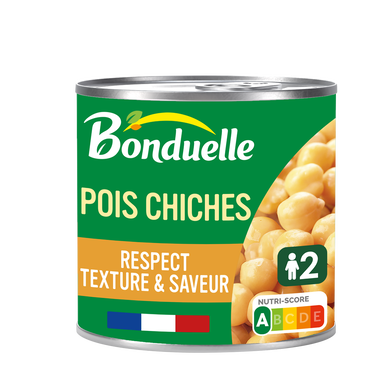 Pois chiches très peu de jus BONDUELLE - Boîte 265g