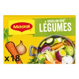 Bouillon cube légumes MAGGI, boite de 18 cubes, 180g