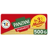 Pâtes SPAGHETTI Cuisson Rapide 3 Minutes blé Français PANZANI - 500g