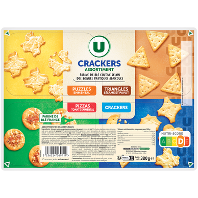 Biscuits apéritifs Assortiment de crackers coffret de 380g