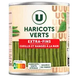 Haricots verts extra-fins cueillis et rangés à la main - Boite de 440gnet égoutté