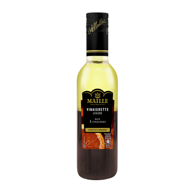 Vinaigrette Légère aux 3 vinaigres et pointe d'orange MAILLE, bouteille de 36cl