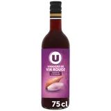 Vinaigre de vin rouge aromatisé à l'échalote 6°  bouteille en verrede75cl