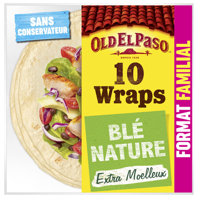 Wraps de blé nature format familial x10 OLD EL PASO 580g