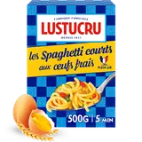 Pâtes Spaghetti courts aux oeufs frais LUSTUCRU, 500g