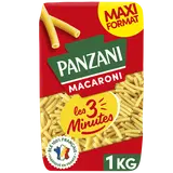 Pâtes MACARONI Cuisson Rapide 3 Minutes blé Français PANZANI - 1kg