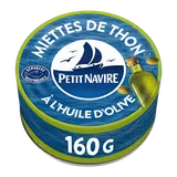 Miettes de Thon huile d'olive vierge extra PETIT NAVIRE - 160g