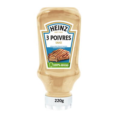 Sauce 3 poivres HEINZ, 220ml