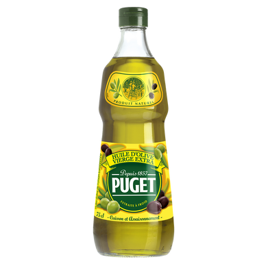 Huile d'olive vierge extraite à froid PUGET Bouteille 75cL
