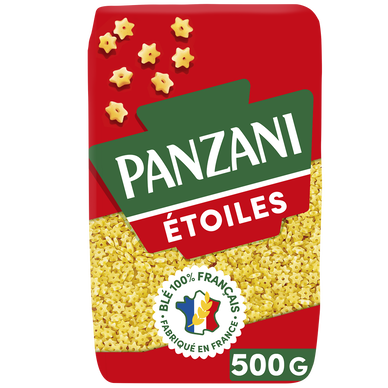 Pâtes pour potage ou salade ETOILES blé Français PANZANI - 500g