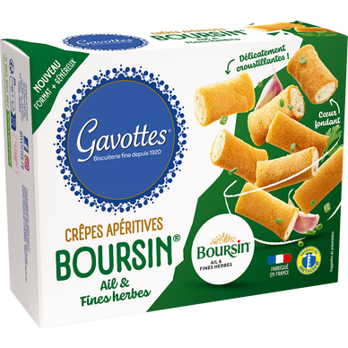 Biscuit apéritif Crêpes boursin ail et fines herbes GAVOTTES 80g