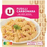 Plat cuisiné pâtes à la carbonara barquette micro-ondable U 300g