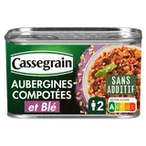 Aubergines compotées & Blé CASSEGRAIN - Boîte 375g