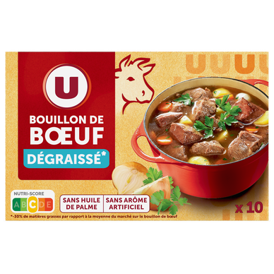 Bouillon de boeuf dégraissé  10 cubes  -  100g