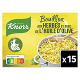 Bouillon Cube aux herbes et à l'huile d'olive KNORR, 15 tablettes, 150g, 7,5l