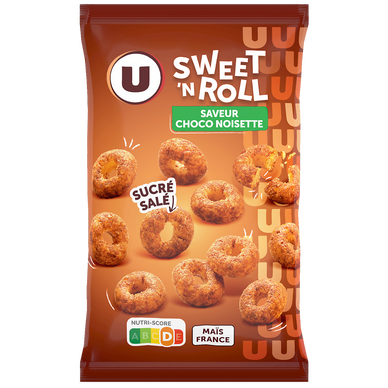Confiserie Sweet'roll saveur choco noisette, sachet 100g