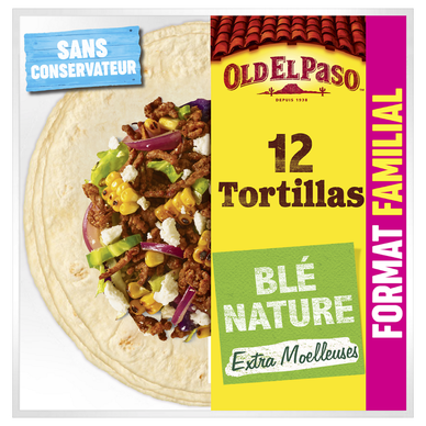Tortillas de blé format familial x12 OLD EL PASO 489g