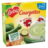 Soupe courgettes au fromage la vache qui rit LIEBIG, 2 briques de 30cl