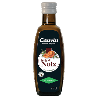 Huile de noix CAUVIN, bouteille de 25cl