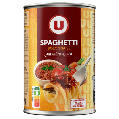 Spaghetti bolognaise Boîte de 400g