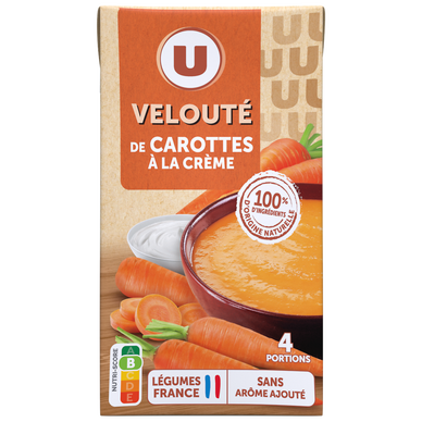 Soupe Velouté de carottes à la crème brique de 1 litre