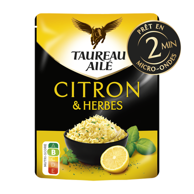 Riz basmati au citron TAUREAU AILE doypack 220g