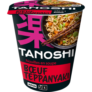 Cup nouilles boeuf teppanyaki TANOSHI 65g