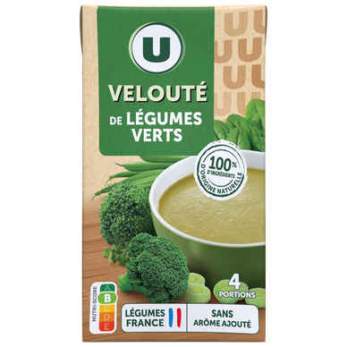 Soupe Velouté légumes verts aromatisé brique 1 litre