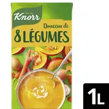 Soupe Douceur 8 Légumes Crème fraîche française KNORR & LA POTAGERE, Brique 1L