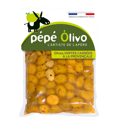 Olives Vertes Cassées à la Provençale 180g