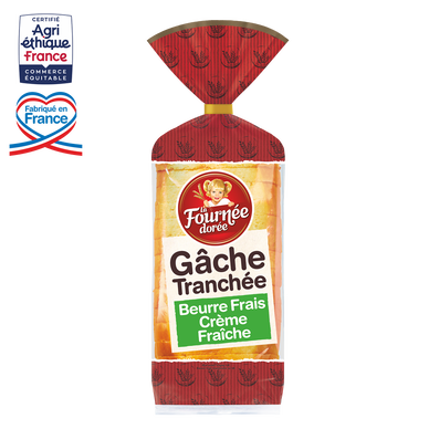 Gâche tranchée beurre frais LA FOURNEE DOREE 500g