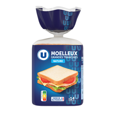 Pain de mie nature sandwich - 14 tranches - 550g