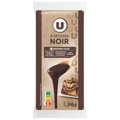 Chocolat noir 52% à patisser  3 Tablettes de 200g