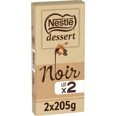 Chocolat noir pâtissier NESTLE DESSERT - 2 tablettes de 205g